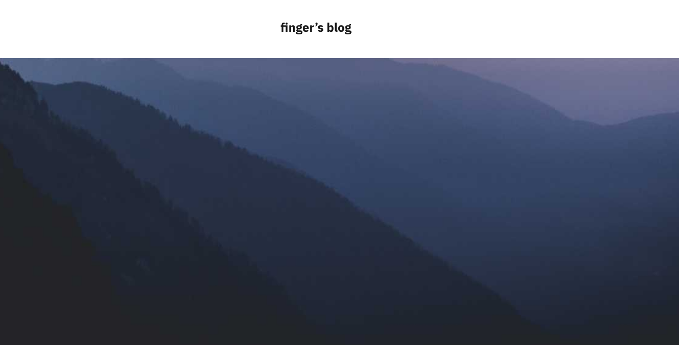 finger’s blog